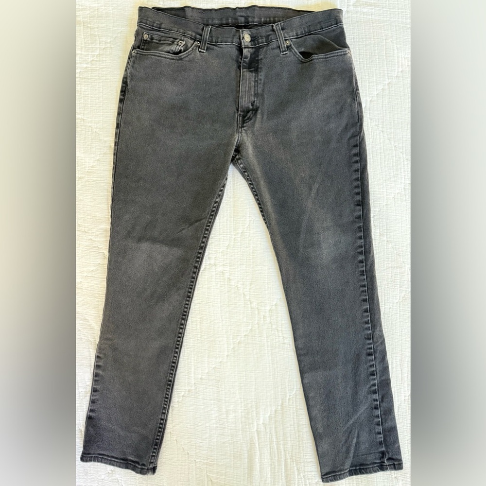 Levi’s 511 Men’s Slim Fit Jeans W36 L30 Black Gray Stretch Denim